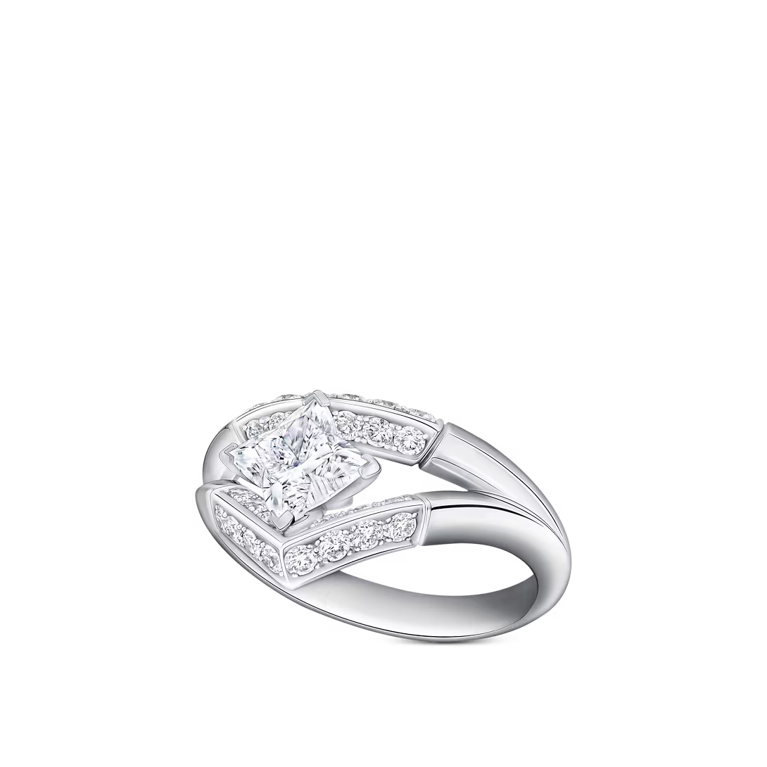LV Diamonds Pavé Double Ring – Monogram Star