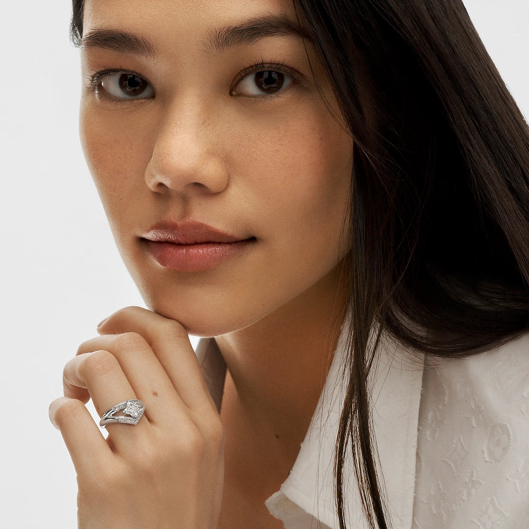 LV Diamonds Pavé Double Ring – Monogram Star