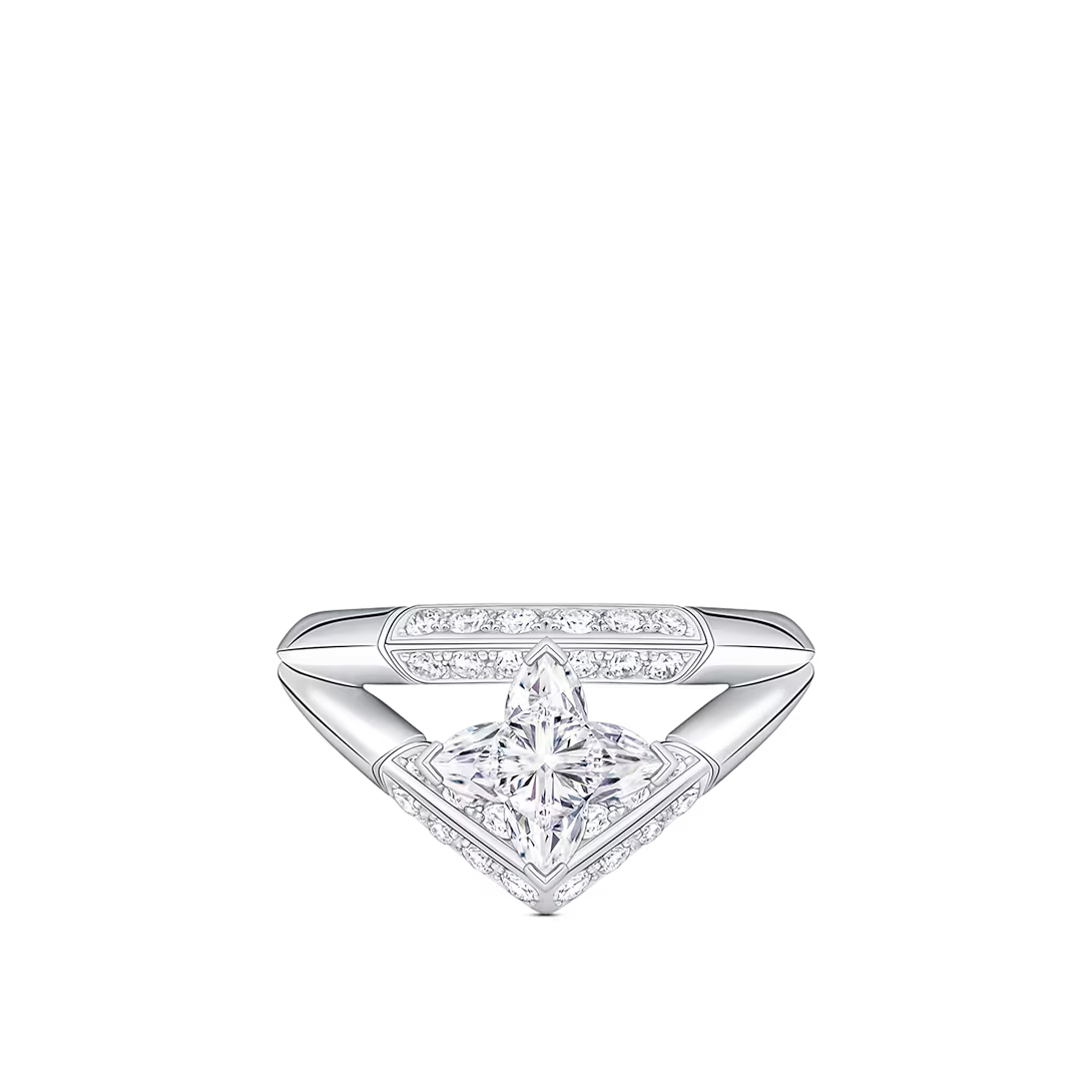 LV Diamonds Pavé Double Ring – Monogram Star