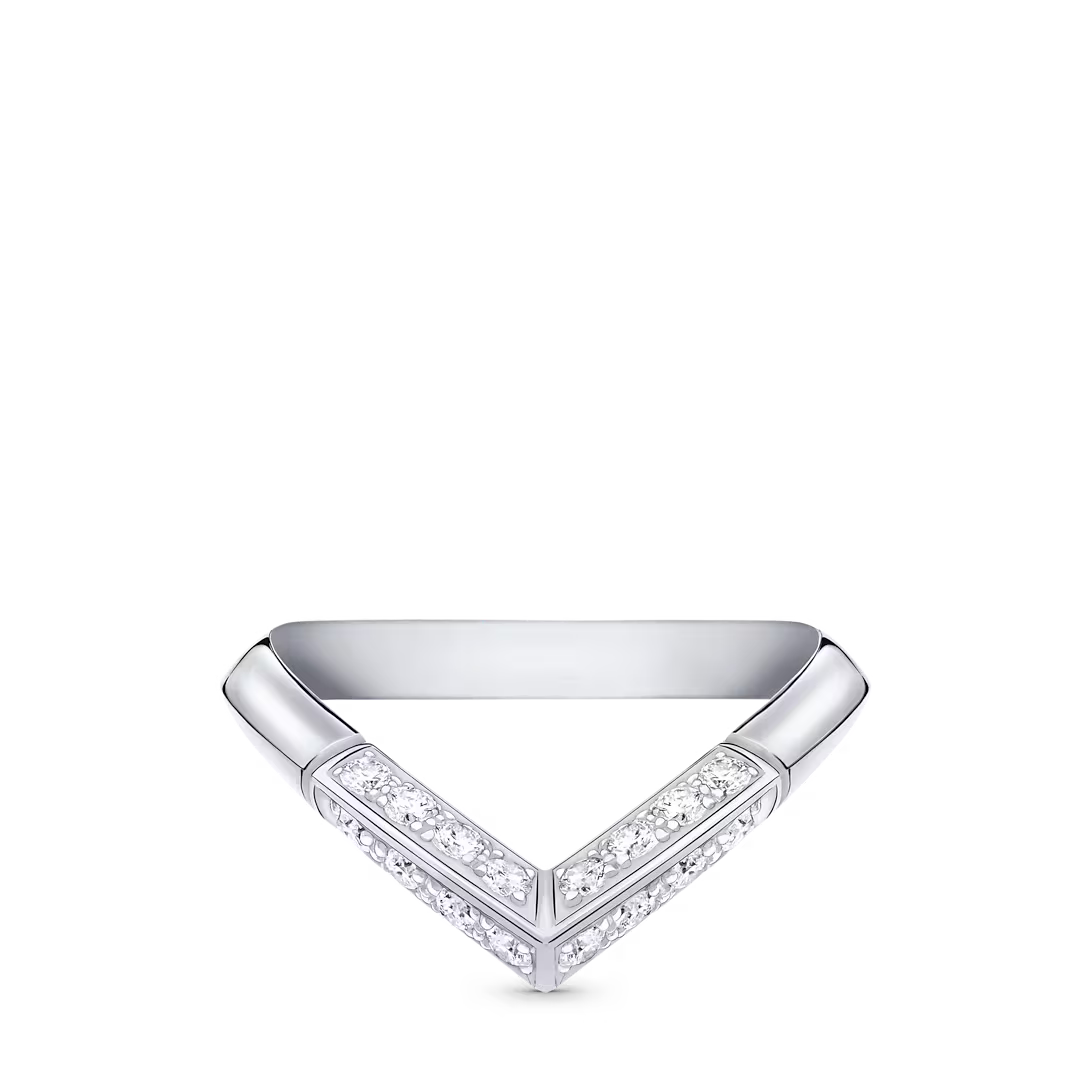 LV Diamonds Pavé V Ring – Platinum